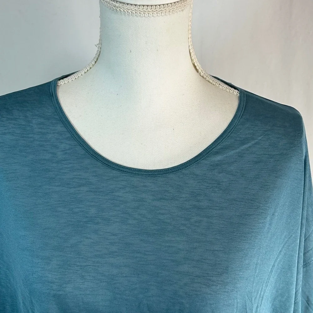 Athleta Long Sleeve Crew Neck Top Teal Blue XL Relaxed FitAthleta - Picture 2 of 7